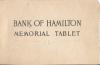 Cover of
"Bank of Hamilton
Memorial Tablet"