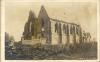 Postcard featuring ruins of a church in St.Julien, Belgium.