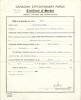 Canadian Expeditionary Force
Certificate of Service From
September 22, 1914 - April 2, 1919
Dated and Signed in Ottawa
July 24, 1920