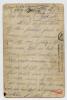 Written message on the back of the photo-postcard taken at German P.O.W. Camp Rennbahn, 1916, WWI