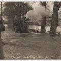 Vehicle attempting to navigate floodwaters, Salisbury Plain Floods, England 1915