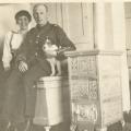 John & Annie McLurg during P.O.W. internment Mürren, Switzerland, Aug. 1916 to Dec. 1917, WWI