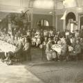 Group shot of wedding party & guests, Mürren P.O.W. Camp, Switzerland, 1916-1917 WWI