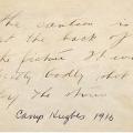 The canteen is at the back of the picture.  It was pretty badly shot up by the storm

Camp Hughes
1916