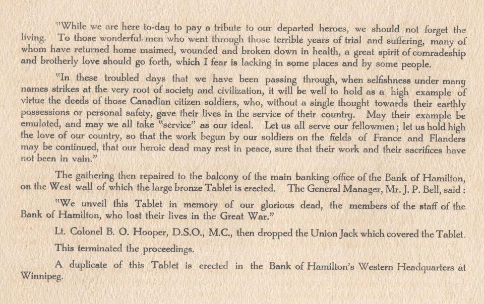 Bank Memorial
April 18th, 1921
Page 3