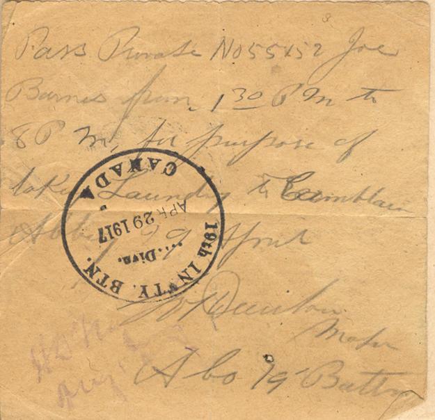 April 29, 1917, Pass
