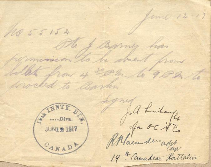 June 12, 1917, Pass