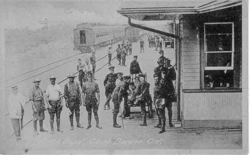 Camp Borden train station, nd.