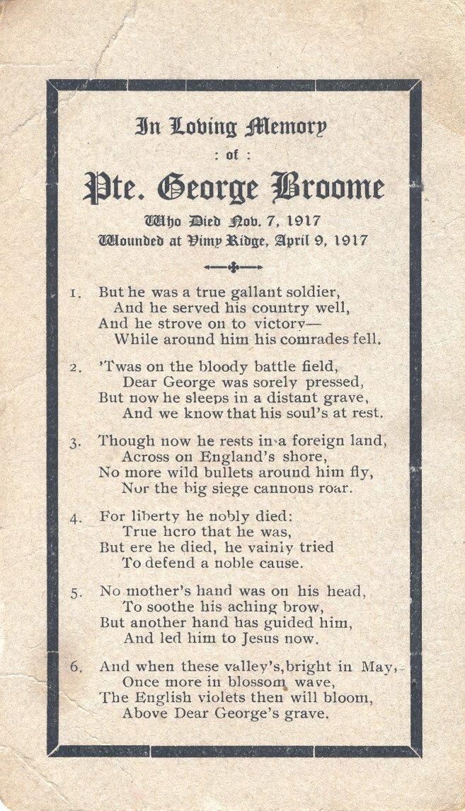 Memorial Card