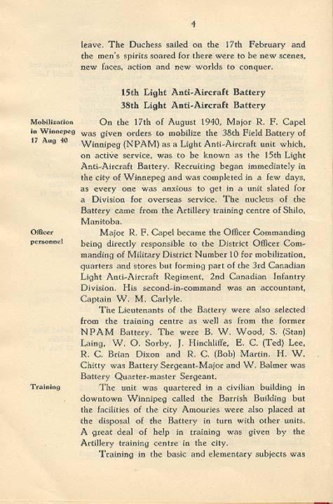 Regimental History, pg 4
