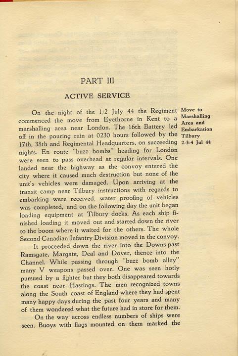 Regimental History, pg 23