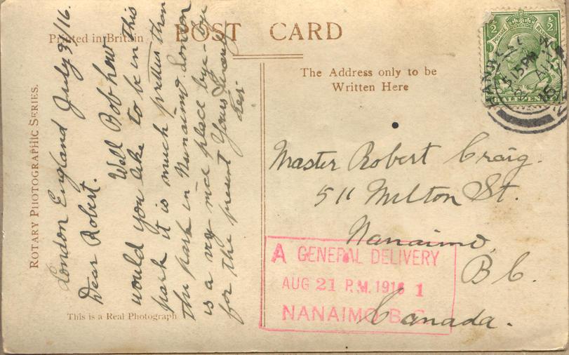 July 31, 1916, back.