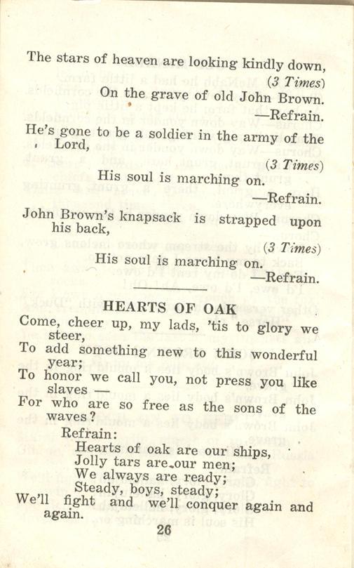 Winnipeg Rifles Songbook, nd, page 26