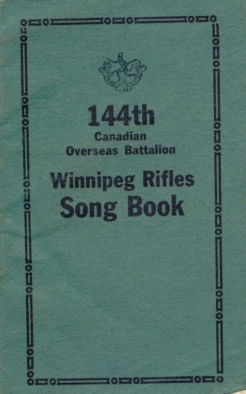Winnipeg Rifles Songbook, nd, cover