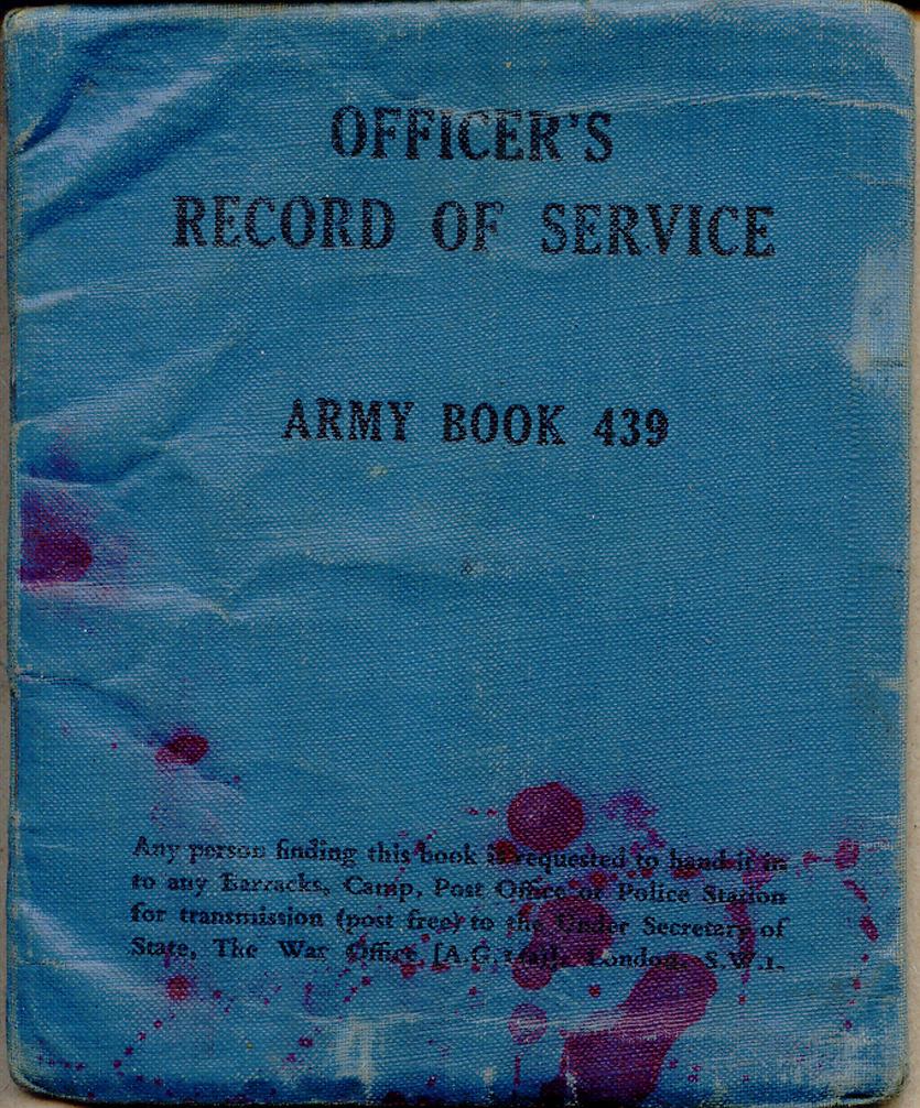 Officer's Record of Service Book (cover)