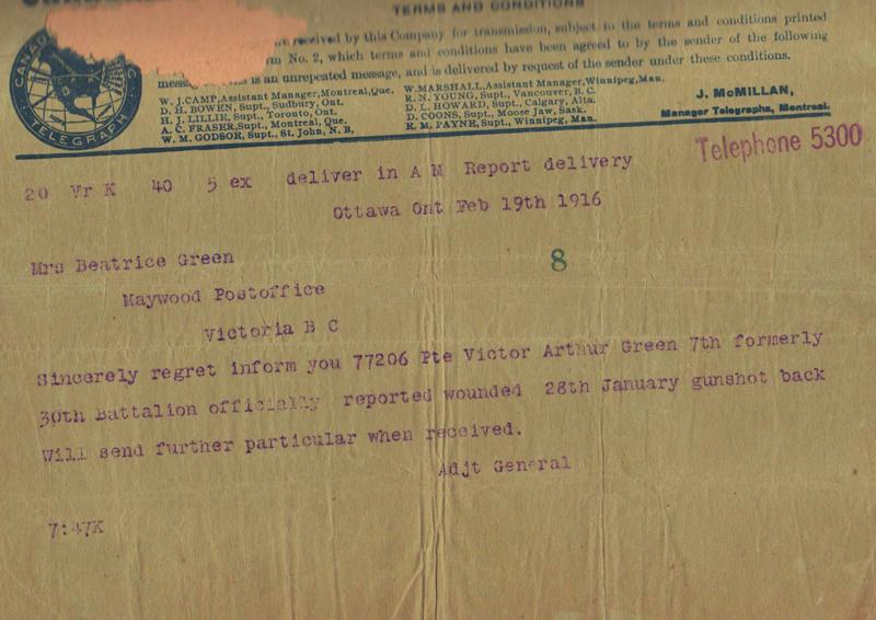 Telegram, February 19, 1916