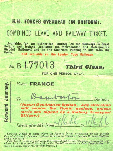 Railway ticket.