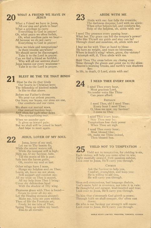 #4 Hymn Sheet