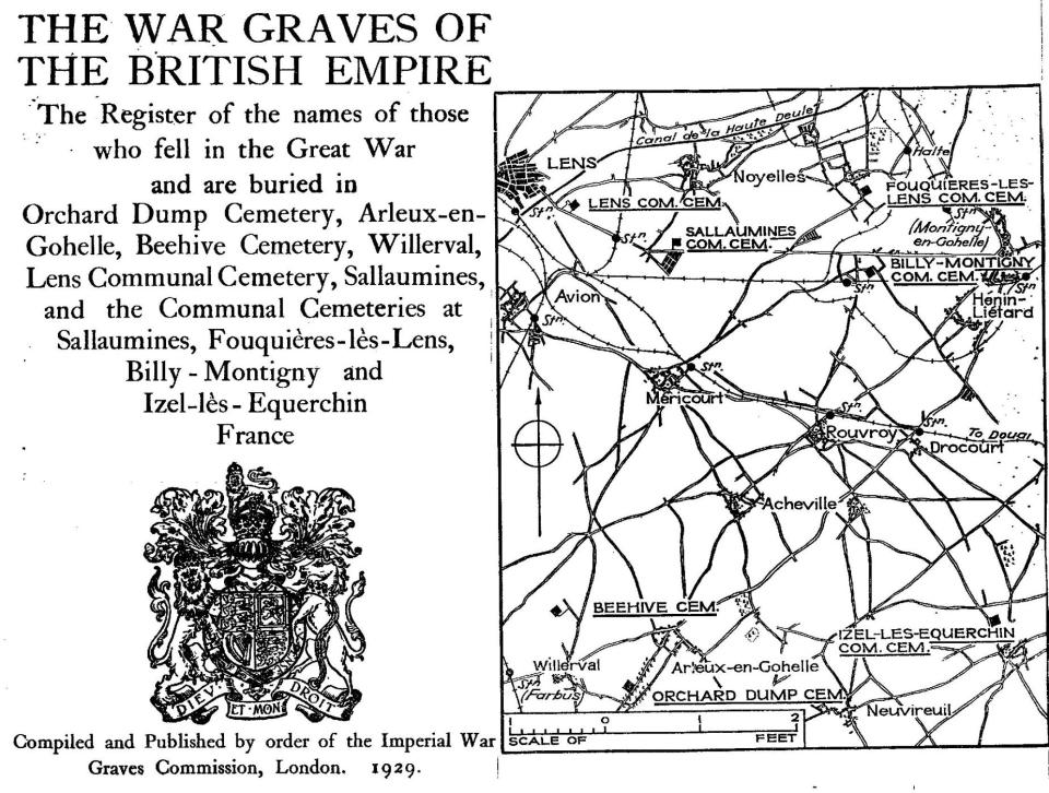 Beehive Cemetary Map (page 1)