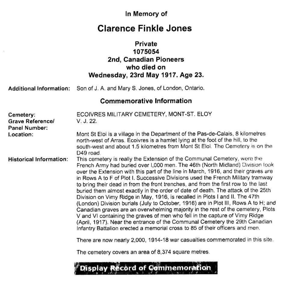 Clarence Finkle Jones Commemoration