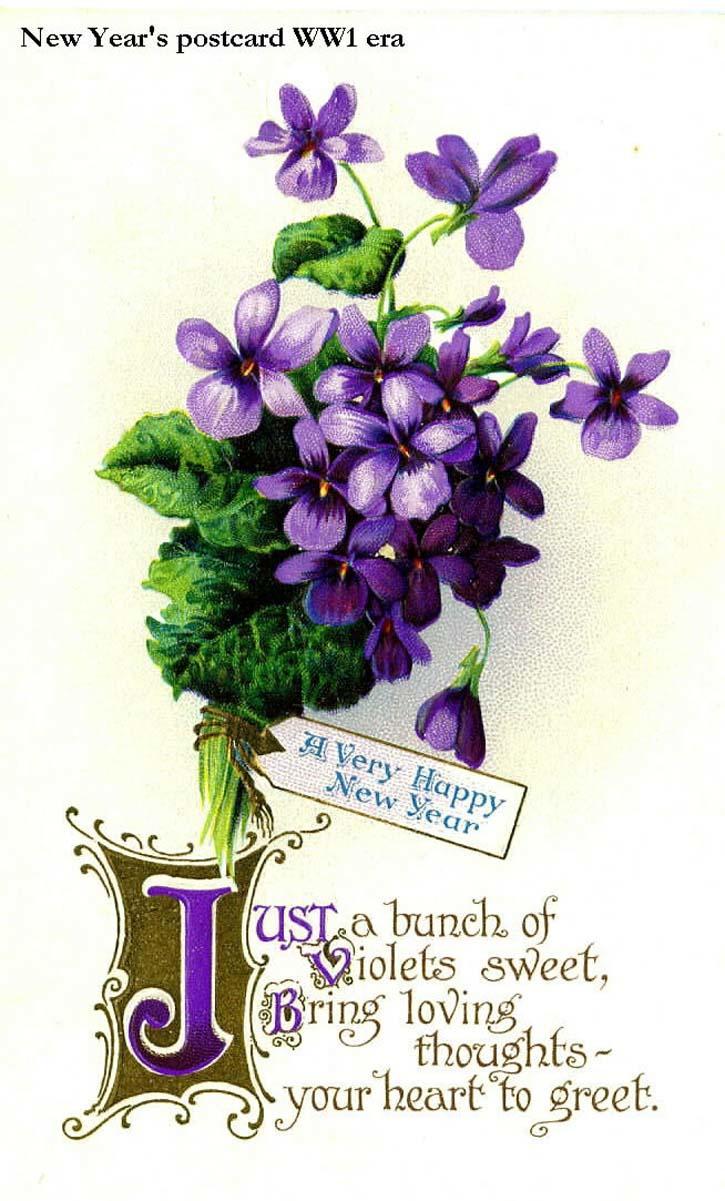 New Year's Postcard WWI Era (front)