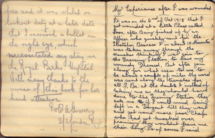 Diary, pages 17 and 18.