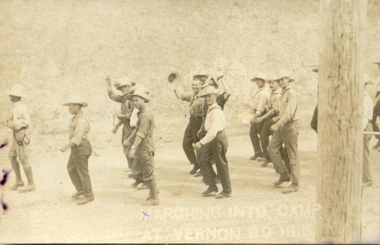 n.d. 23, Marching into camp at Vernon BC
