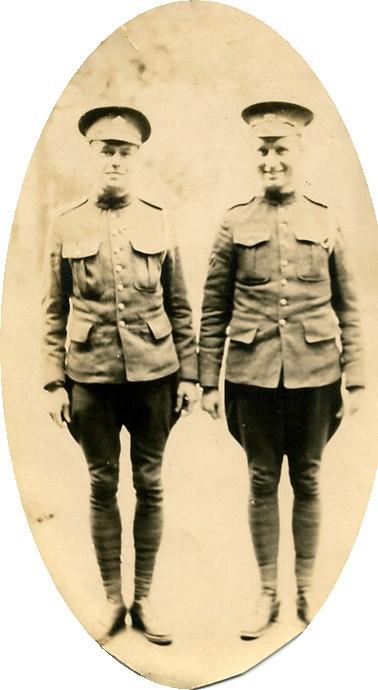 William Stanley Lane, right, and brother James Eldon Lane, left, nd.