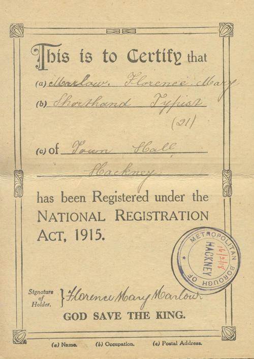 National Registration Act 1915, inside