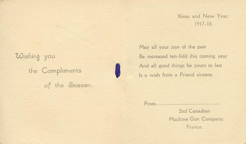 1917-1918 Christmas card, inside