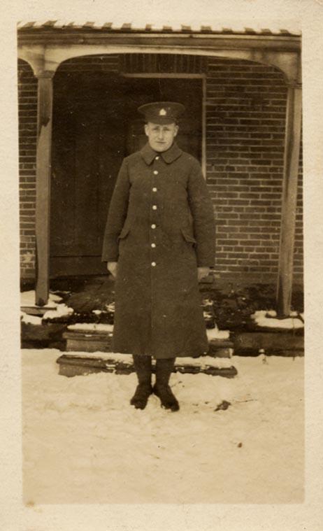 Jack McArthur
taken at Lobo Ont in front of Mrs Lilian Fergus Home- 1st World War