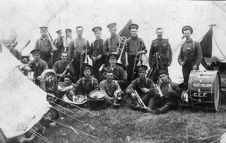 Photo, 20th Battalion Band, front.