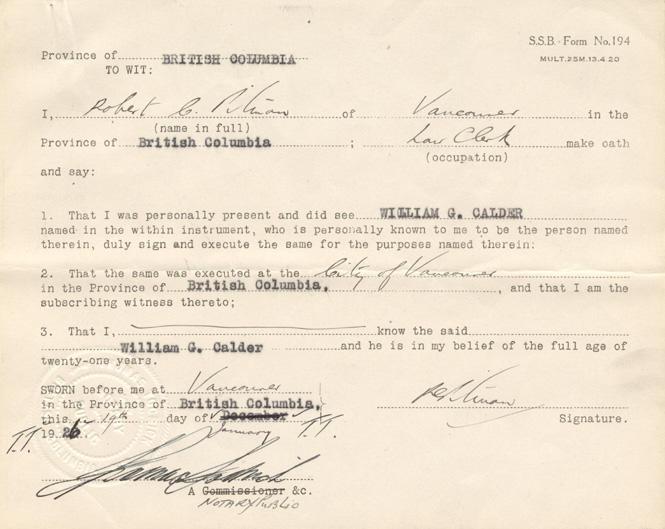 Soldiers Settlement Board 
January 19, 1926
