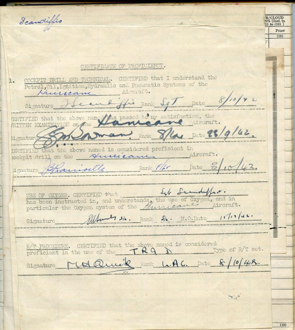 Francis Scandiffio, Pilot Logbook, p.39