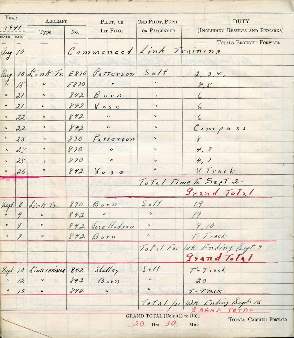 Francis Scandiffio, Pilot Logbook, p.81