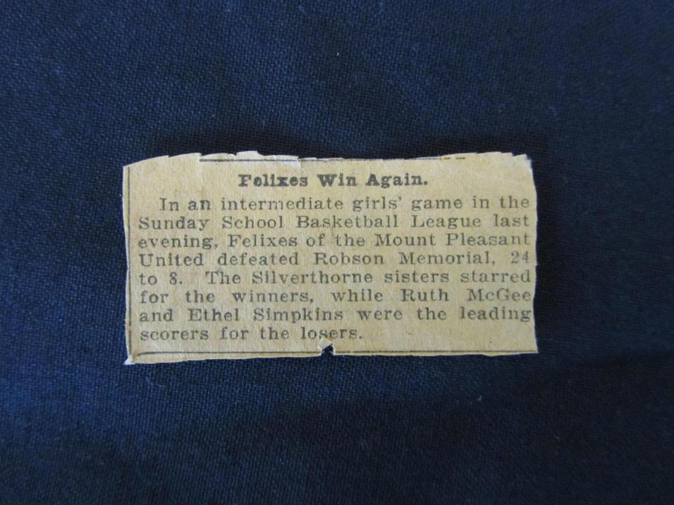 Newspaper clipping for Ethel.