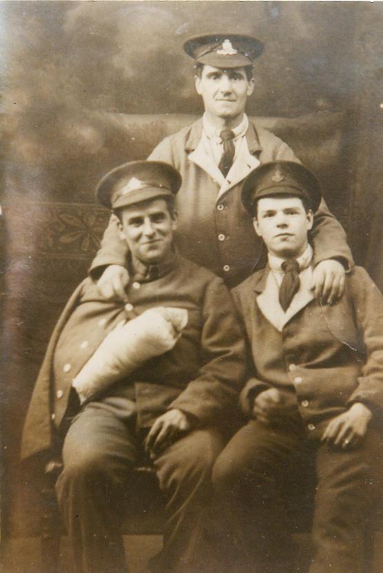 George Steele, wounded, sitting on left, nd.