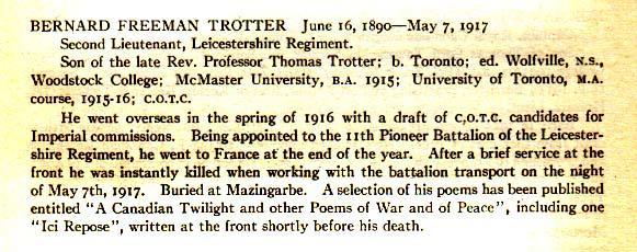 From the University of Toronto Roll of Service, 1914-1918 (1921)