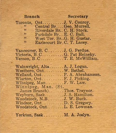 Booklet,
The Great War
Veterans' Association of Canada
Back Cover