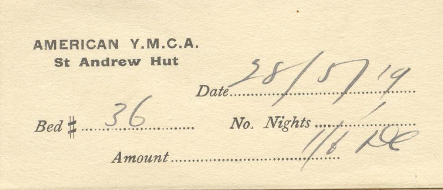 YMCA Receipt
May 28, 1919