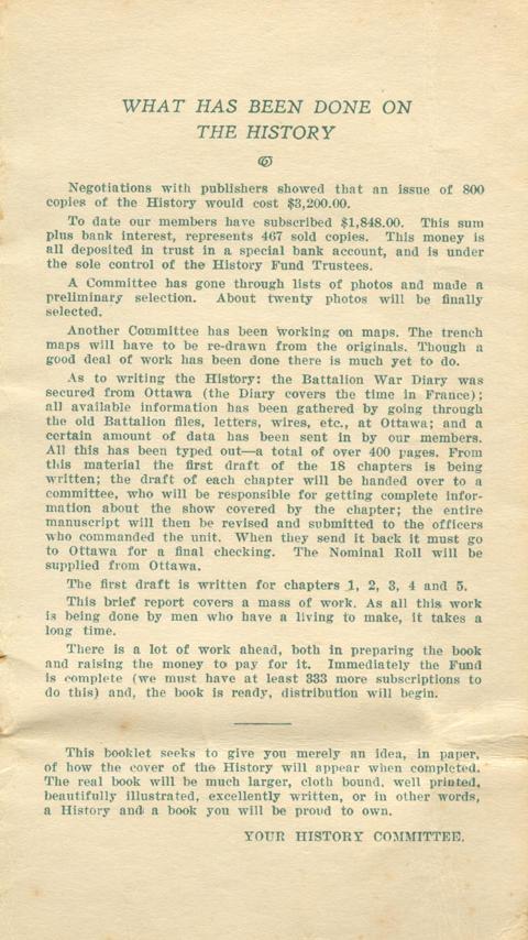 reunion dinner programme, 1914-1919, page 6