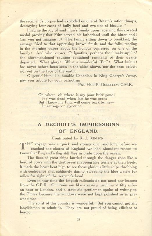 Canadian General Base
Depot Magazine
September 1918
Page 22