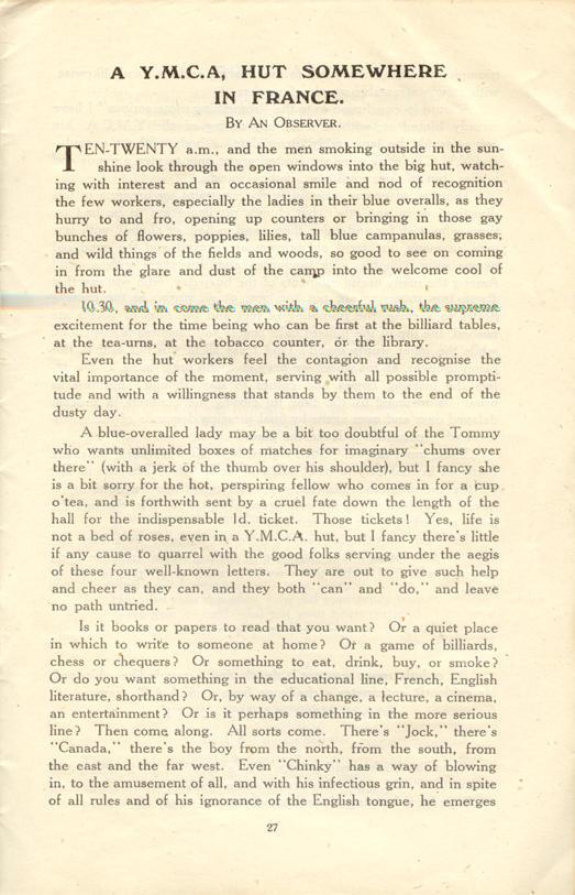 Canadian General Base
Depot Magazine
September 1918
Page 27