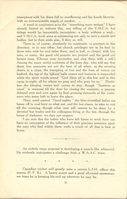 Canadian General Base
Depot Magazine
September 1918
Page 28