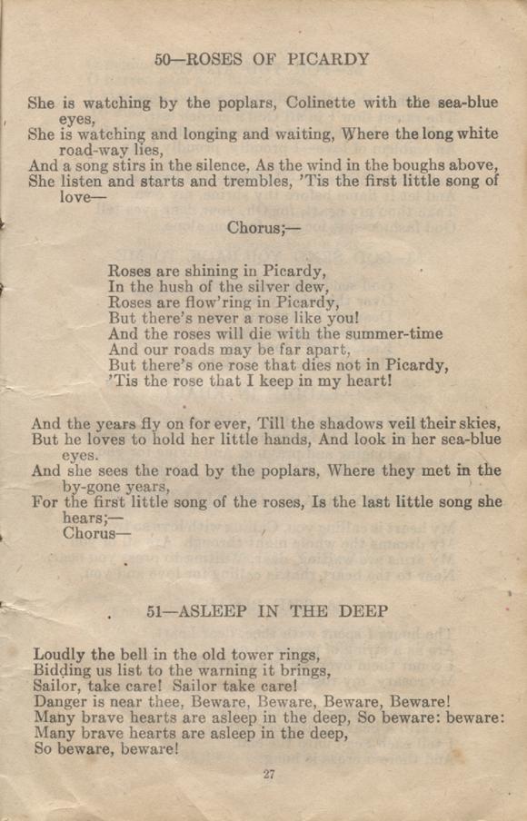 William Daniel Boon. Canadian Soldiers Songbook. Page 27.