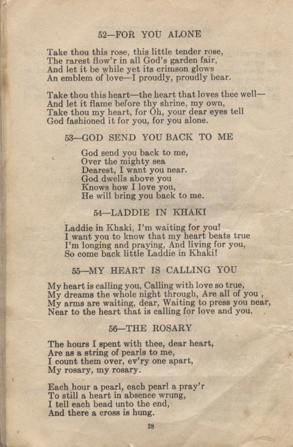 William Daniel Boon. Canadian Soldiers Songbook. Page 28.