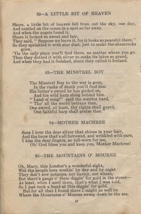 William Daniel Boon. Canadian Soldiers Songbook. Page 42.