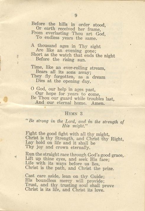 Militia &amp; Defence
Order of Divine Service
At Camps Instructions
1916
Page 9
