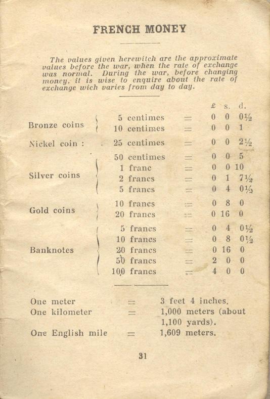 An English-French Booklet
for the British Expeditionary Forces
Page 31