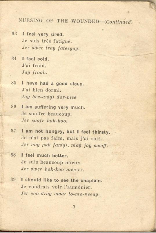 An English-French
Booklet for the British
Expeditionary Forces
Page 7